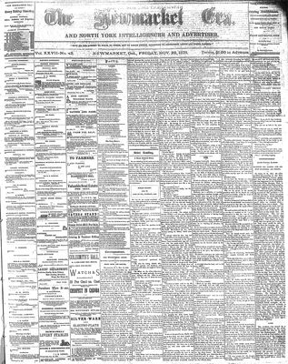 Newmarket Era, 22 Nov 1878