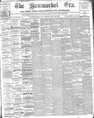 Newmarket Era, 29 Nov 1878