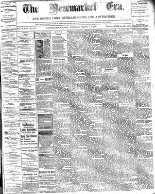 Newmarket Era, 1 Sep 1882