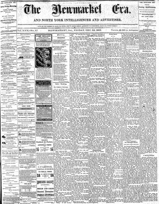 Newmarket Era, 22 Dec 1882