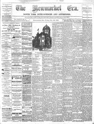 Newmarket Era, 22 Feb 1884