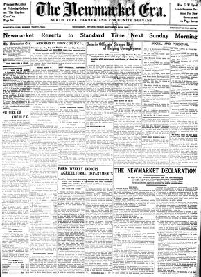 Newmarket Era (Newmarket, ON1861), September 25, 1931