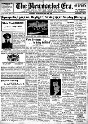 Newmarket Era , April 28, 1933