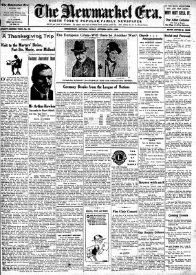 Newmarket Era, 20 Oct 1933