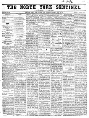 North York Sentinel (Newmarket, ON), April 24, 1856