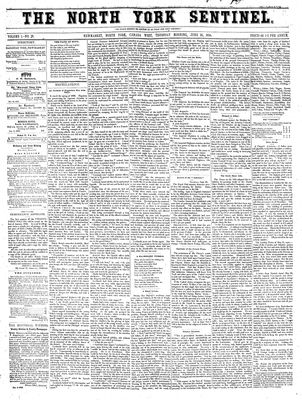 North York Sentinel (Newmarket, ON), June 26, 1856