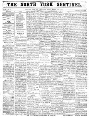 North York Sentinel (Newmarket, ON), July 3, 1856