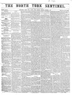 North York Sentinel (Newmarket, ON), October 2, 1856