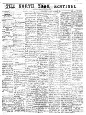 North York Sentinel (Newmarket, ON), October 16, 1856