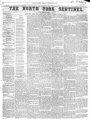 North York Sentinel (Newmarket, ON), October 23, 1856