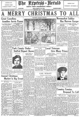 Express Herald (Newmarket, ON), 23 Dec 1940