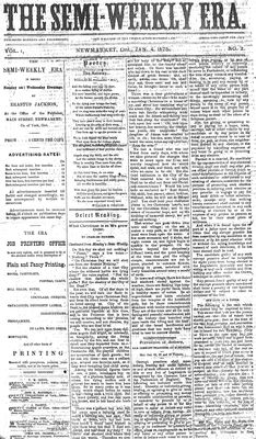 Semi-Weekly Era (Newmarket, ON), 4 Jan 1875