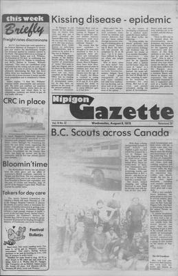 Nipigon Gazette, 9 Aug 1978