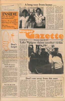 Nipigon Gazette, 22 Aug 1979