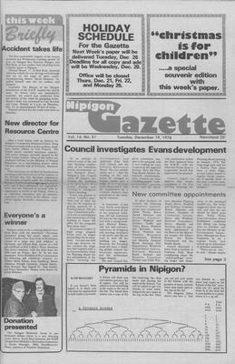 Nipigon Gazette, 19 Dec 1978