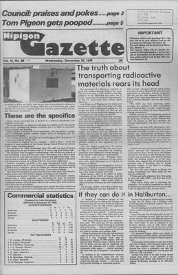 Nipigon Gazette, 19 Dec 1979