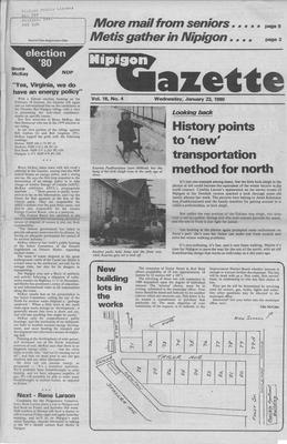 Nipigon Gazette, 23 Jan 1980