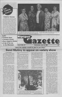 Nipigon Gazette, 30 Jul 1980