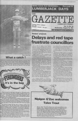 Gazette Community Weekly (Nipigon, ON), 19 Aug 1981