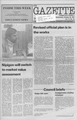 Gazette Community Weekly (Nipigon, ON), 28 Oct 1981