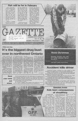 Gazette Community Weekly (Nipigon, ON), 2 Dec 1981