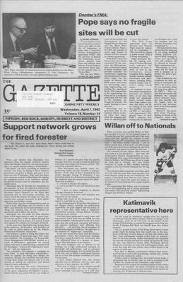 Gazette Community Weekly (Nipigon, ON), 7 Apr 1982