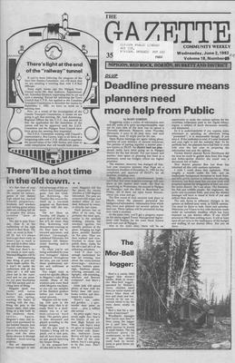 Gazette Community Weekly (Nipigon, ON), 2 Jun 1982