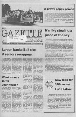 Gazette Community Weekly (Nipigon, ON), 21 Jul 1982