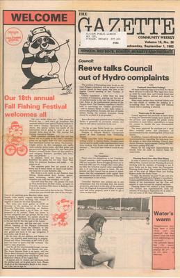 Gazette Community Weekly (Nipigon, ON), 1 Sep 1982