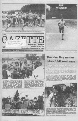 Gazette Community Weekly (Nipigon, ON), 15 Sep 1982