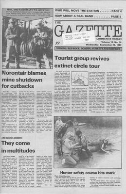 Gazette Community Weekly (Nipigon, ON), 22 Sep 1982