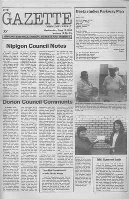 Gazette Community Weekly (Nipigon, ON), 22 Jun 1983