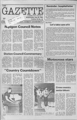 Gazette Community Weekly (Nipigon, ON), 20 Jul 1983