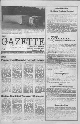 Gazette Community Weekly (Nipigon, ON), 10 Aug 1983