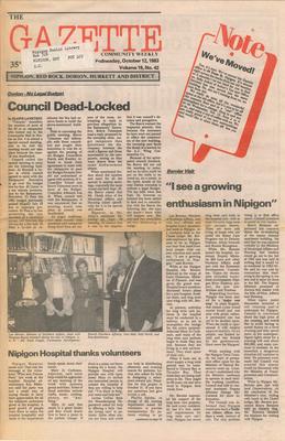 Gazette Community Weekly (Nipigon, ON), 12 Oct 1983