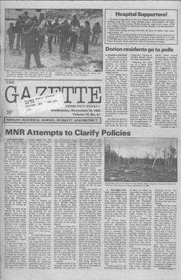 Gazette Community Weekly (Nipigon, ON), 16 Nov 1983