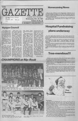 Gazette Community Weekly (Nipigon, ON), 30 Nov 1983