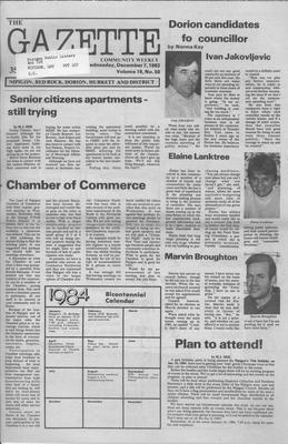 Gazette Community Weekly (Nipigon, ON), 7 Dec 1983