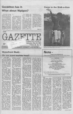 Gazette Community Weekly (Nipigon, ON), 30 May 1984