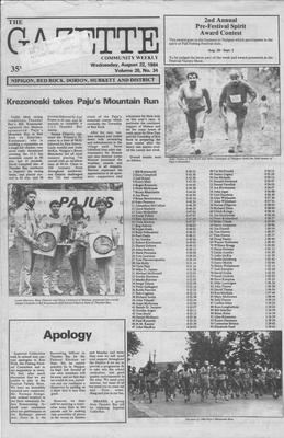 Gazette Community Weekly (Nipigon, ON), 22 Aug 1984