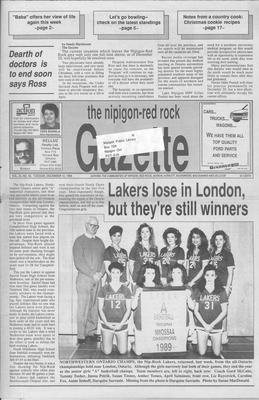 Nipigon Red-Rock Gazette, 12 Dec 1989