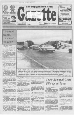 Nipigon Red-Rock Gazette, 7 Jan 1992