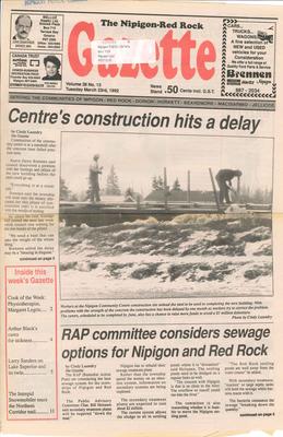 Nipigon Red-Rock Gazette, 24 Mar 1992