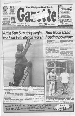 Nipigon Red-Rock Gazette, 14 Jul 1992