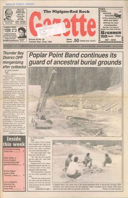 Nipigon Red-Rock Gazette, 22 Sep 1992