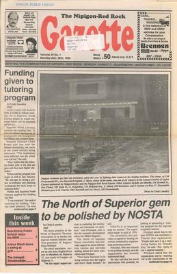 Nipigon Red-Rock Gazette, 28 Dec 1992