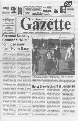 Nipigon Red-Rock Gazette, 30 Aug 1994