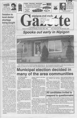 Nipigon Red-Rock Gazette, 18 Oct 1994