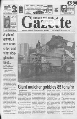 Nipigon Red-Rock Gazette, 20 Dec 1994