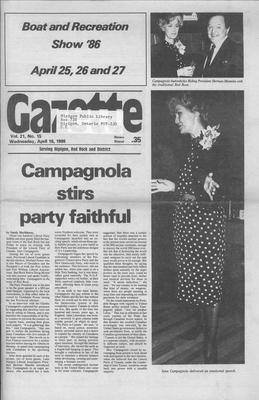 Gazette (Nipigon, ON), 16 Apr 1986